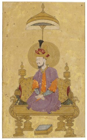 Emperor Humayan, 18th century, Mughal Empire, opaque watercolor on paper, 18.3 x 11.1 cm (© Victoria and Albert Museum, London)