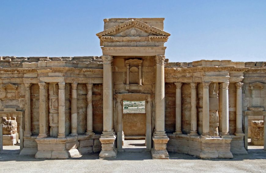 Palmyra theater proscenium, 2nd century C.E. (photo: Bernard Gagnon, CC BY-SA 3.0)