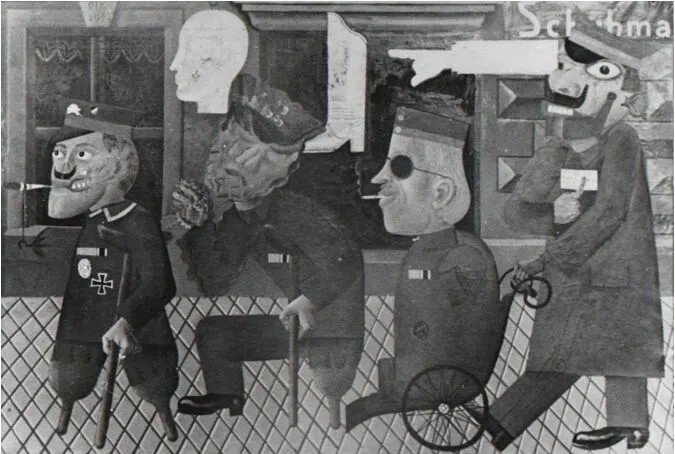 Otto Dix, War Cripples (45% Fit for Service), 1920, oil on canvas, lost work