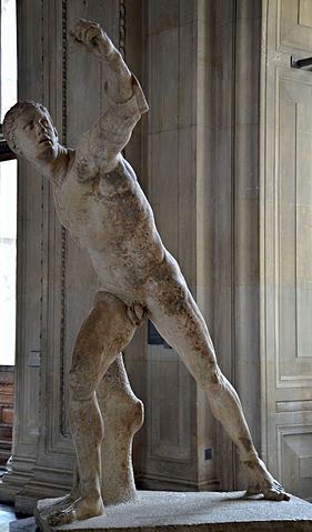 Fighting warrior, known as the "Borghese Gladiator,” C. 100 B.C.E., 199 cm (Louvre)