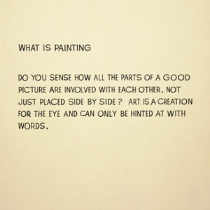 John Baldessari, What is Painting, 1966-68, synthetic polymer paint on canvas, 172.1 x 144.1 cm (The Museum of Modern Art, New York), © John Baldessari, Courtesy of the artist