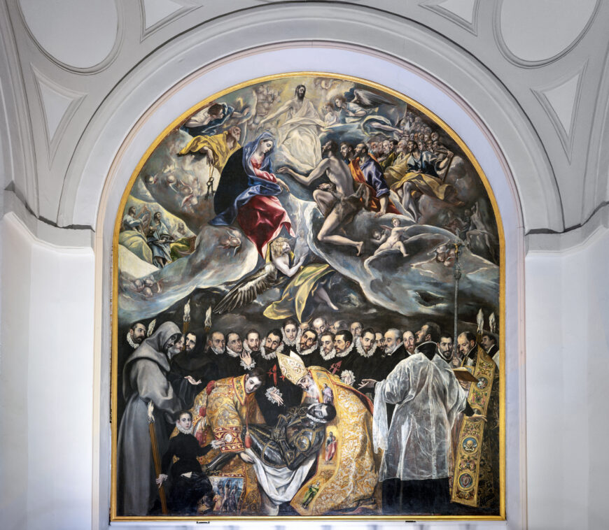 El Greco, The Burial of the Count of Orgaz, 1586–88, oil on canvas, 480 x 360 cm (Santo Tomé, Toledo)