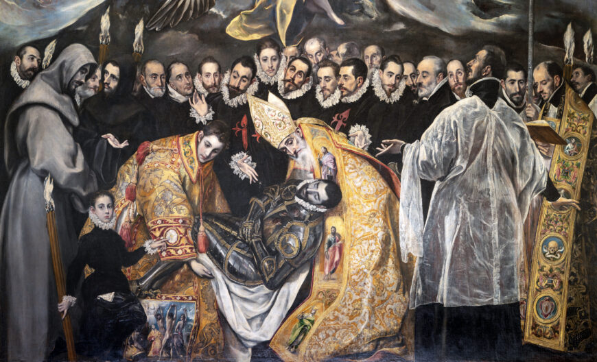 Earthly scene (detail), El Greco, The Burial of the Count of Orgaz, 1586–88, oil on canvas, 480 x 360 cm (Santo Tomé, Toledo)