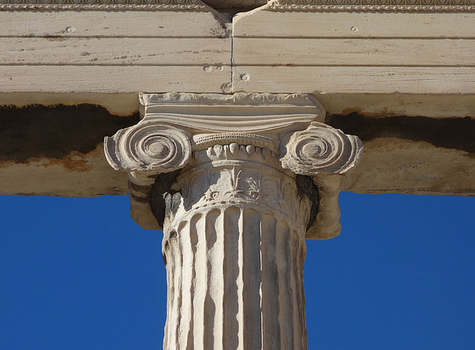 East porch of the Erechtheion, 421–407 B.C.E., marble, Acropolis, Athens (photo: Steven Zucker, CC BY-NC-SA 2.0)
