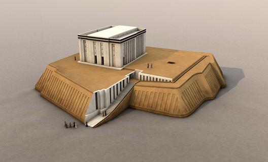Digital reconstruction of the White Temple and ziggurat, Uruk (modern Warka), c. 3517-3358 B.C.E. © artefacts-berlin.de; scientific material: German Archaeological Institute