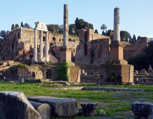 View of the Forum Romanum toward the Palatine Hill