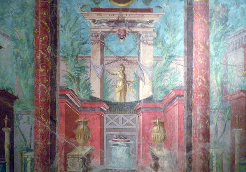 Example of Second Style painting, cubiculum (bedroom), Villa of P. Fannius Synistor at Boscoreale, fresco, 50–40 B.C.E.