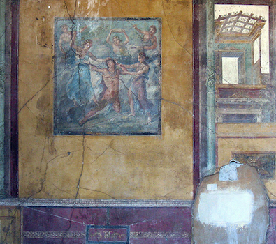 Fourth style wall paintings (from a room off the peristyle), House of the Vettii, Pompeii (photo: Lady Erin, CC BY-NC-ND 2.0)