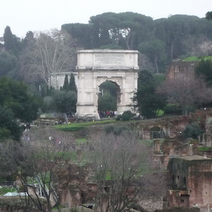 View across the Roman Forum (Forum Romanum) to the Arch of Titus (photo: Steven Zucker, CC BY-NC-SA 2.0)