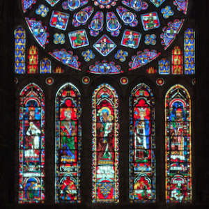 North Transept Rose Window, c. 1235, Chartres Cathedral, France—video here