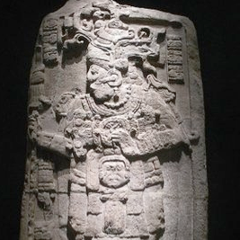 A Mayan ruler in ritual dress, Stela 51, Calakmul, Campeche, Mexico, 731 C.E.,(Museo Nacional de Antropología, Mexico D.F.)
