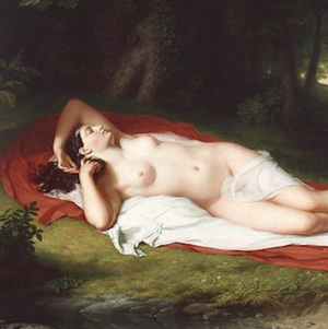 John Vanderlyn, Ariadne Asleep on the Island of Naxos, 1809-14, oil on canvas, 68 1/2 x 87" / 174 x 221 cm (Pennsylvania Academy of the Fine Arts)