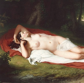 John Vanderlyn, Ariadne Asleep on the Island of Naxos, 1809-14, oil on canvas, 68 1/2 x 87" / 174 x 221 cm (Pennsylvania Academy of the Fine Arts)