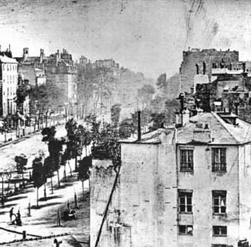 Louis Daguerre, Paris Boulevard, 1839, Daguerreotype