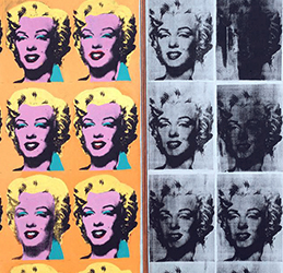Andy Warhol, Marilyn Diptych, 1962, acrylic on canvas, 2054 x 1448 mm (Tate) © The Andy Warhol Foundation for the Visual Arts, Inc. 2015