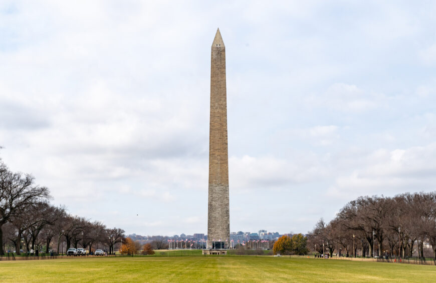 The Washington Monument, Washington, D.C., Robert Mills architect, Lieutenant Colonel Thomas L. Casey engineer, completed 1884, granite and marble, 169 m high (photo: Steven Zucker, CC BY-NC-SA 2.0)