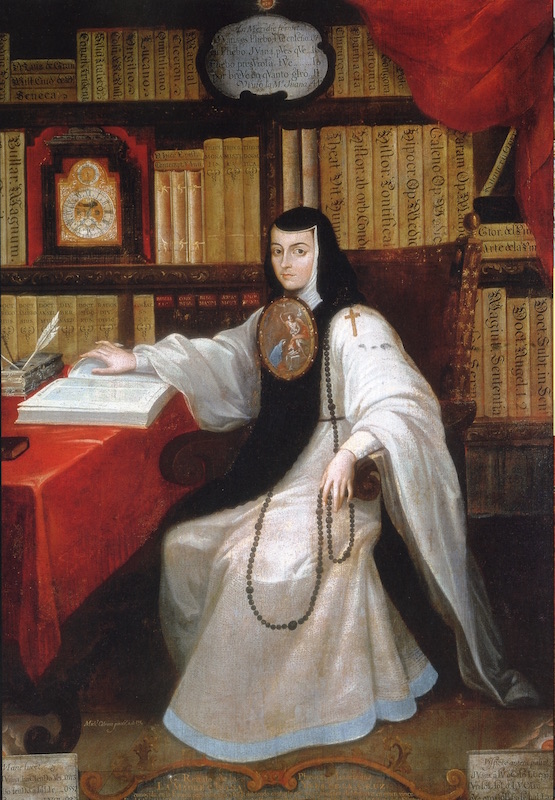 Miguel Cabrera, Portrait of Sor Juana Inés de la Cruz, c. 1750, oil on canvas (Museo Nacional de Historia, Castillo de Chapultepec, Mexico)