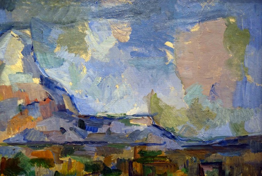 Detail, Paul Cézanne, Mont Sainte-Victoire, 1902-04, oil on canvas, 73 x 91.9 cm (Philadelphia Museum of Art)