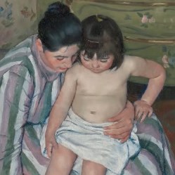 Mary Cassatt, The Child's Bath (detail)