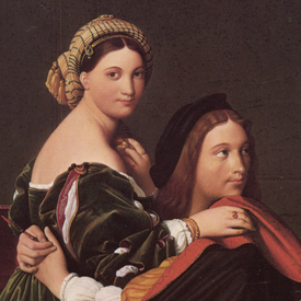 Jean-Auguste-Dominique Ingres, Raphael and the Fornarina (detail)