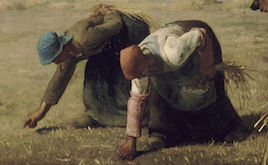 Jean-François Millet, The Gleaners, 1857, oil on canvas, 33 x 43 in (83.5 x 110 cm) (Musée d'Orsay, Paris)