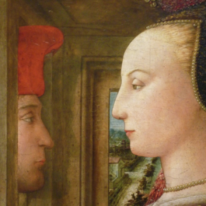 Fra Fillippo Lippi, Portrait of a Man and Woman at a Casement (detail)