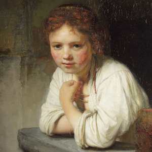 Rembrandt, Girl at a Window (detail)