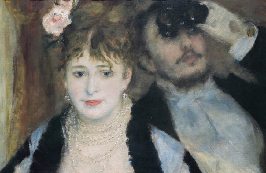 Pierre-Auguste Renoir, La Loge, 1874, oil on canvas, 80 x 63.5 cm (Courtauld Gallery, London)