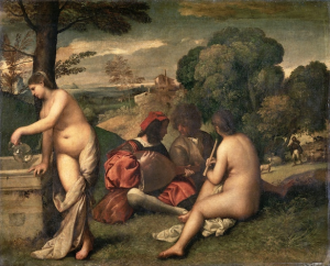 Titian, Pastoral Concert, c. 1509, 105 x 137 cm (Louvre)
