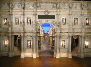 Perspectival passageway, Andrea Palladio (with scenographic modifications by Vicenzo Scamozzi), Teatro Olimpico, Vicenza, Italy, 1580-85 (photo: Patrick Denker, CC BY 2.0)