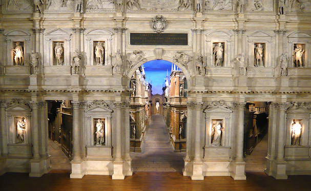 Andrea Palladio (with scenographic modifications by Vicenzo Scamozzi), Teatro Olimpico