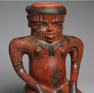 Doe Shaman Effigy, Costa Rica/Nicaragua, c. 500 B.C.E.-300 C.E., ceramic, 32 x 26 x 18 cm (Michael C. Carlos Museum, Emory University) (photo: Bruce M. White)
