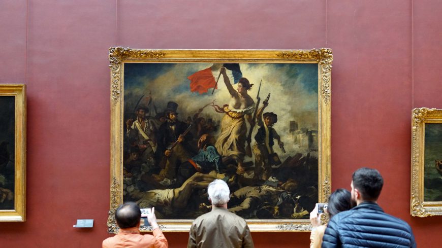 Eugène Delacroix, Liberty Leading the People (July 28, 1830), September – December 1830, oil on canvas, 260 x 325 cm (Musée du Louvre, Paris)