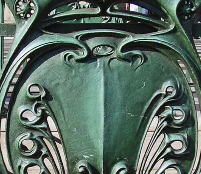 Hector Guimard, Cité entrance, Métropolitain, Paris (detail)