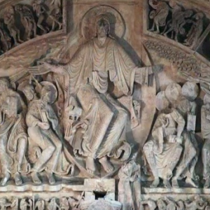 Pentecost and Mission to the Apostles Tympanum (detail)