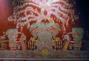 Reconstruction of mural from Tepantitla compound at Teotihuacan (National Museum of Anthropology, Meico City)