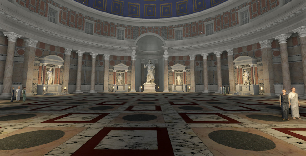 Reconstruction by the Institute for Digital Media Arts Lab at Ball State University, interior of the Pantheon, Rome, c. 125 C.E. (Project Director: John Filwalk, Project Advisors: Dr. Robert Hannah and Dr. Bernard Frischer)