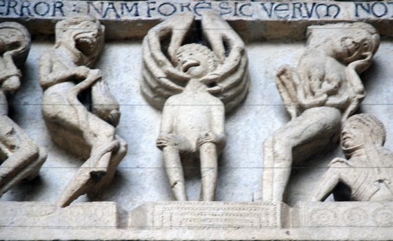 Damned, Lintel, Last Judgment Tympanum, Central Portal, West Facade, Cathédrale St-Lazare, Autun