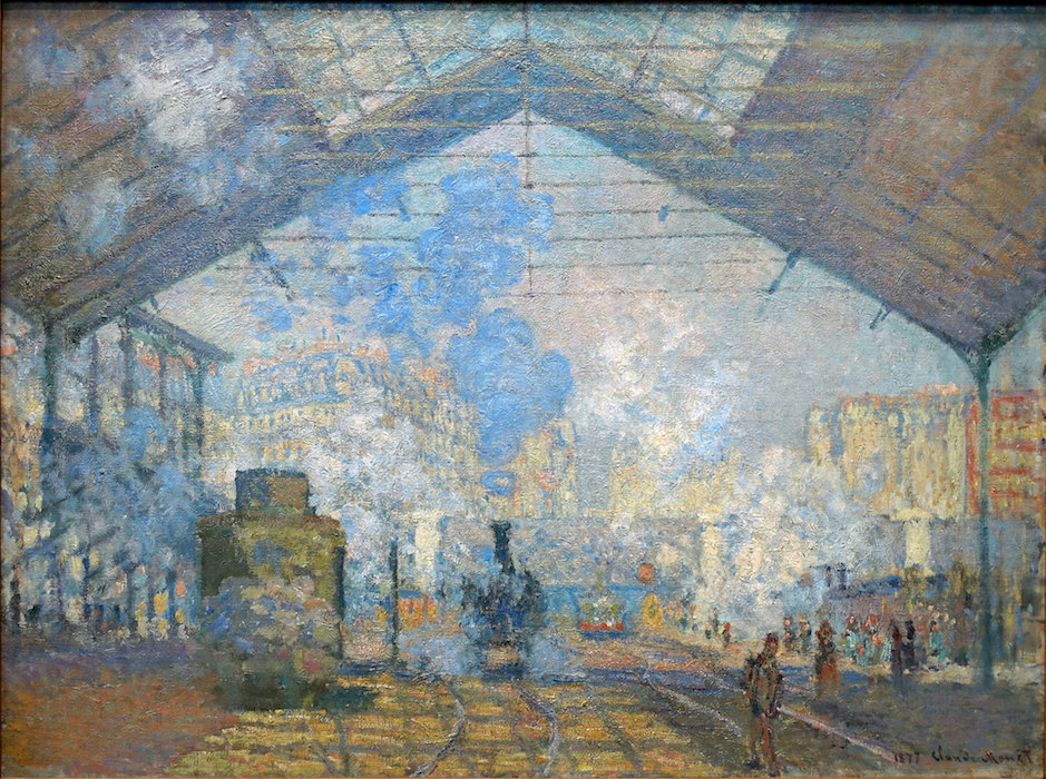 Claude Monet, The Gare Saint-Lazare (or Interior View of the Gare Saint-Lazare, the Auteuil Line), 1877, oil on canvas, 75 x 104 cm (Musée d'Orsay) 