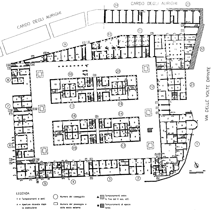 Ostia: Plan of Regio III - Insula IX - Case a Giardino (Garden Houses)