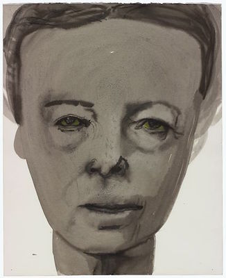 From Marlene Dumas, Models, 1994, chalk and ink wash on paper, 62 x 50 cm (Van Abbemuseum)