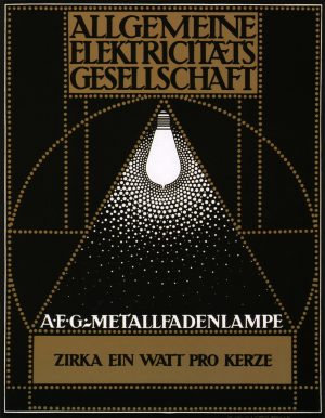 Peter Behrens, Allgemeine Elektricitäts Gesellschaft poster, 1910