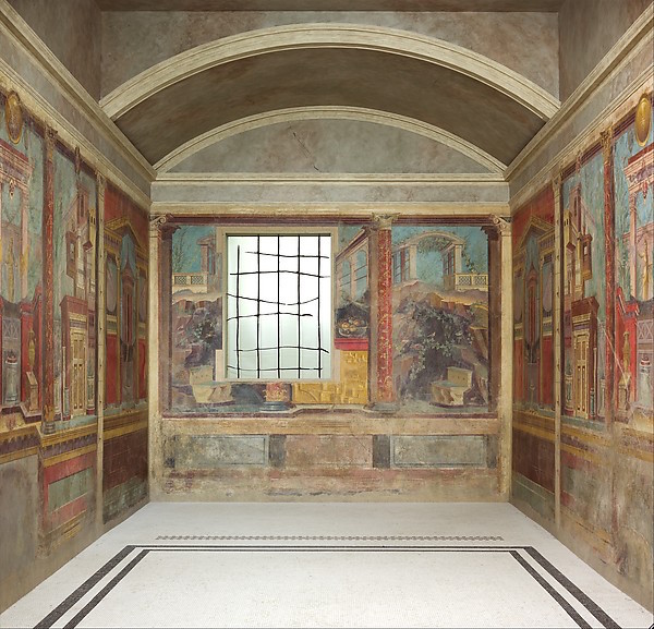 Frescos in the Cubiculum (bedroom) from the Villa of P. Fannius Synistor at Boscoreale, c. 50-40 B.C.E. (The Metropolitan Museum of Art)