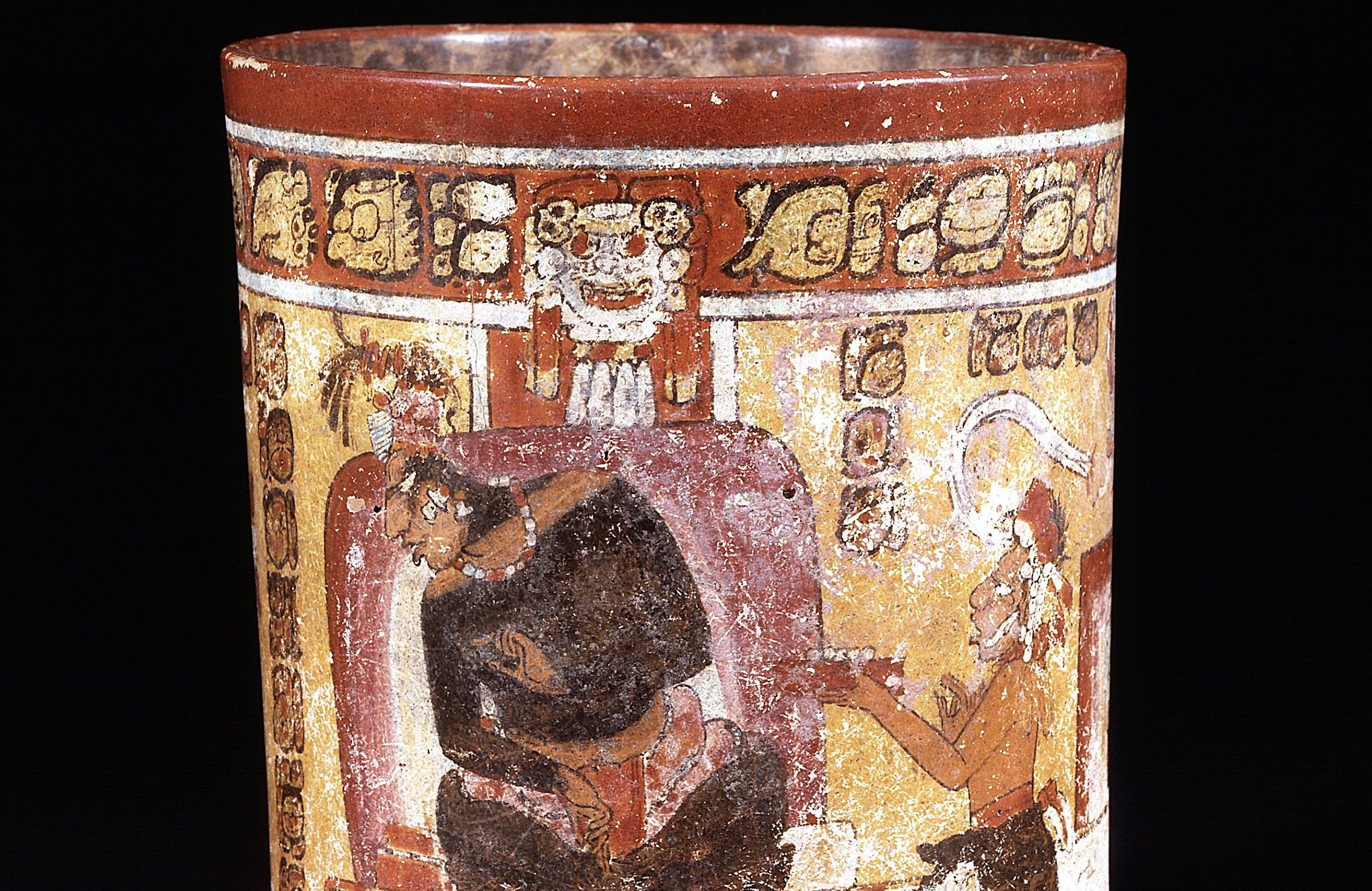 Smarthistory – Painted Vessel (Enthroned Maya Lord and Attendants)