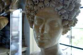 Portrait Bust of a Flavian Woman (Fonseca Bust), from Rome, c. 100 C.E., marble, 63 cm (Capitoline Museums)