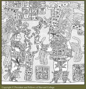 Lintel 3, Structure 33, Yaxchilán (Maya) (drawing © Harvard University)