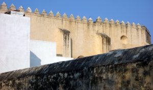 Crenellated (notched) roofline, convento San Agustín de Acolman, c. 1539-80