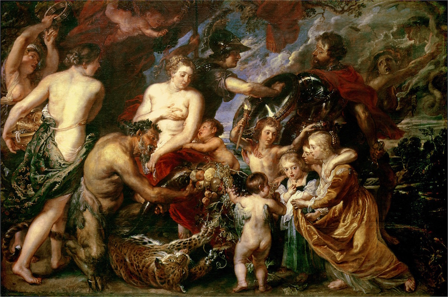 Peter Paul Rubens, Minerva Protects Pax from Mars (‘Peace and War’), 1629–30. Oil on canvas, 203.5 × 298 cm (The National Gallery, London, presented by the Duke of Sutherland, NG46)