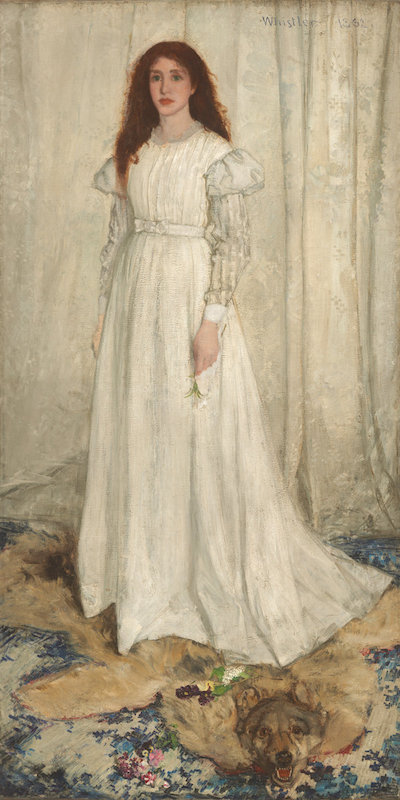 James McNeill Whistler, Symphony in White, No. 1: The White Girl, 1862, oil on canvas 213 x 107.9 cm (National Gallery of Art)
