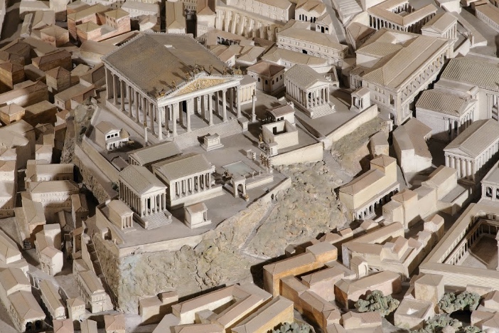 I. Gismondi, Scale Model (Plastico di Roma Imperiale. Particolare con il Campidoglio e l’Arce sormontata dal Tempio di Giunone Moneta), 1933-1955 Gesso, Capitoline Museums, Rome